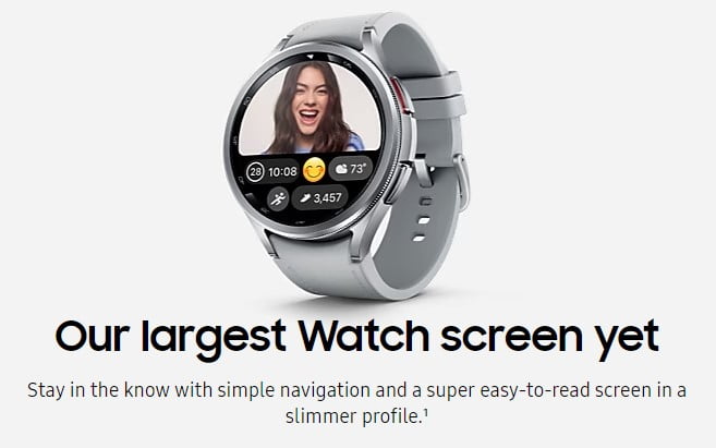 Samsung Galaxy Watch 6 display